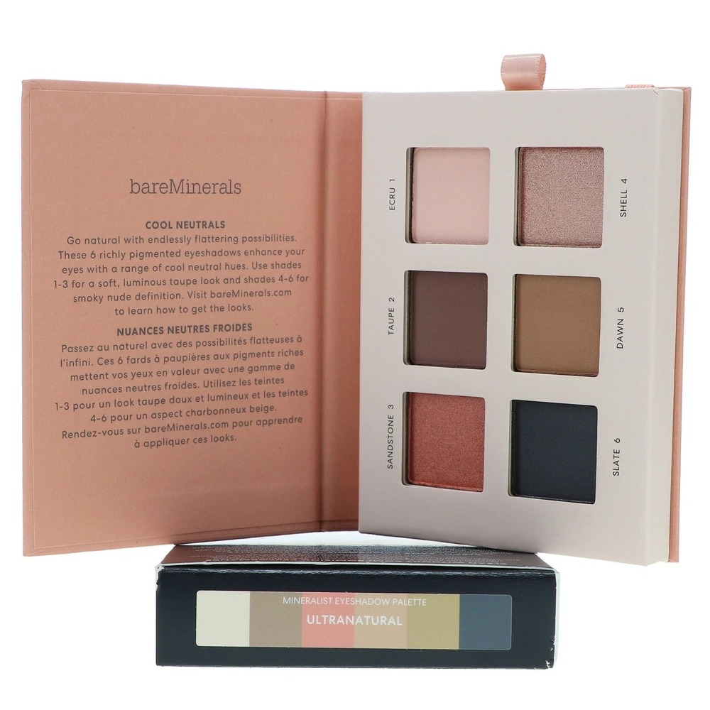 Bare Minerals Mineralist Eyeshadow Palette UltraNatural 6 Shades NEW in Package